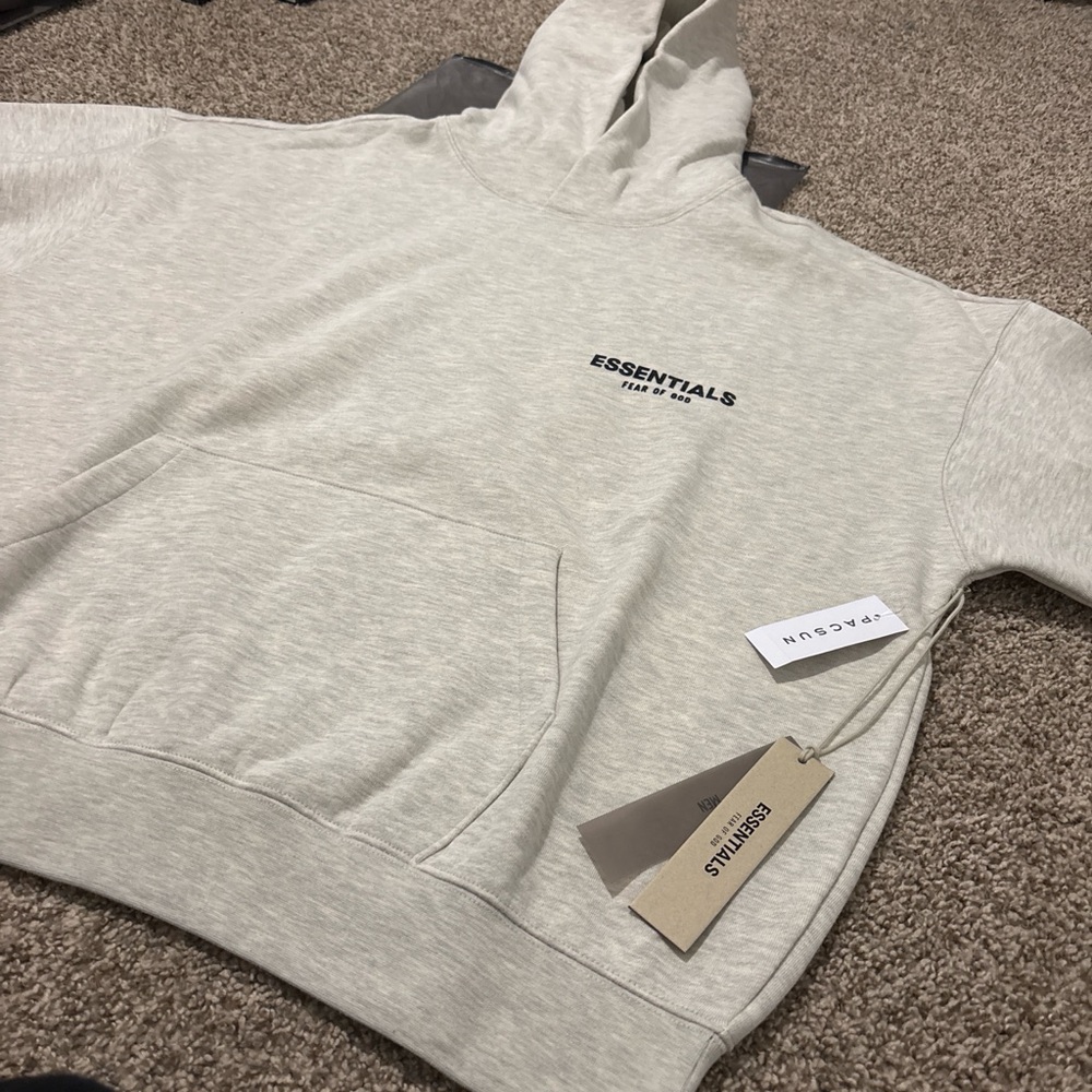Essentials Fear of God light oat Hoodie